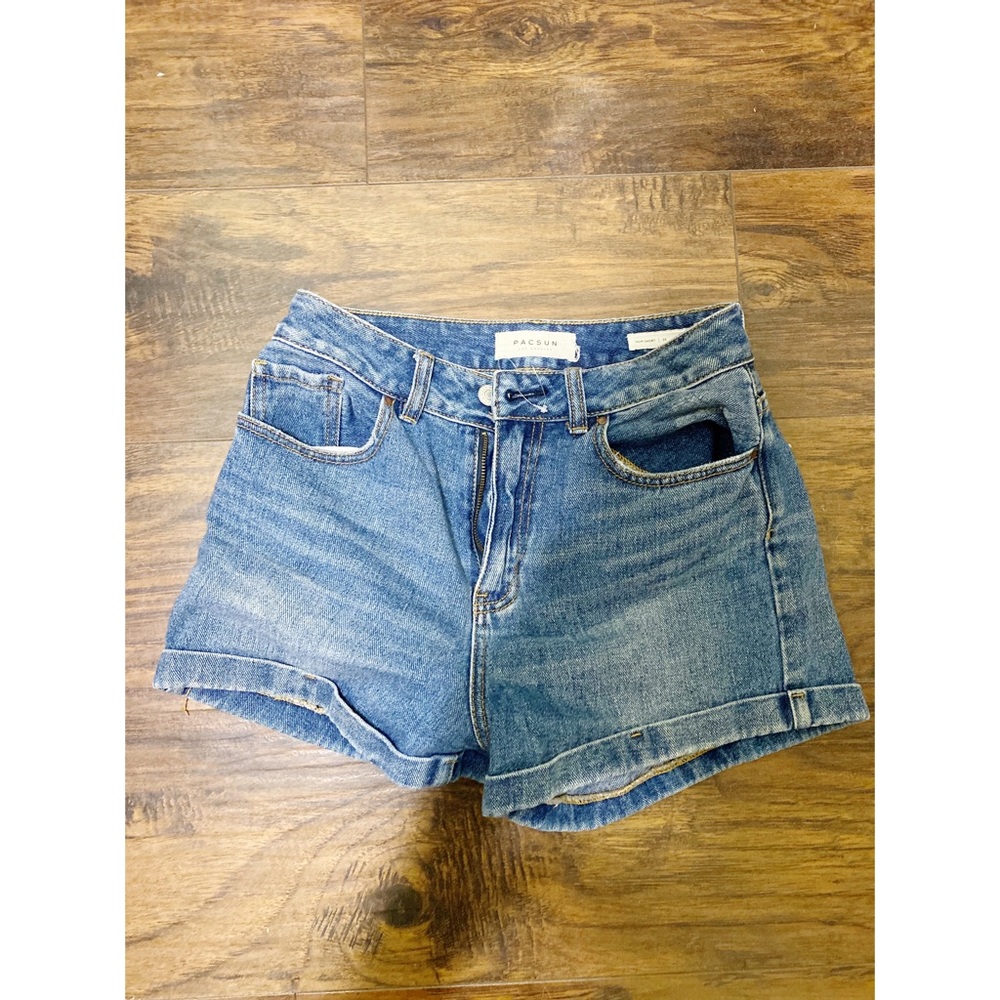 Pacsun Denim Mom Jean Shorts Medium Dark Blue